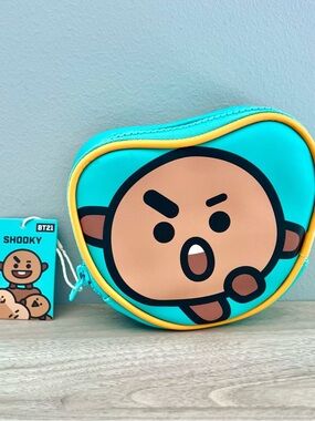 BTS BT21 Mini Heart Shaped Accessories/Makeup Bag - Shooky (Suga)